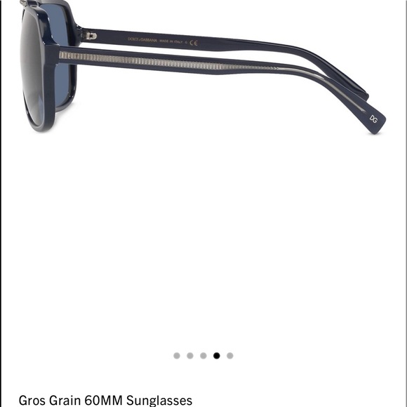 Dolce & Gabbana Gros Grain 60MM Sunglasses blue frame, silver accents. - Picture 2 of 14